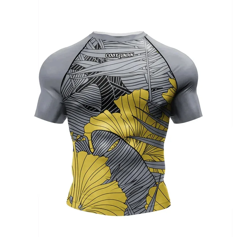 Nueva camiseta de compresión Mma Rashguard para hombre, pantalones cortos para correr Muay Thai, pantalones cortos deportivos para gimnasio Bjj Gi, suéteres de boxeo