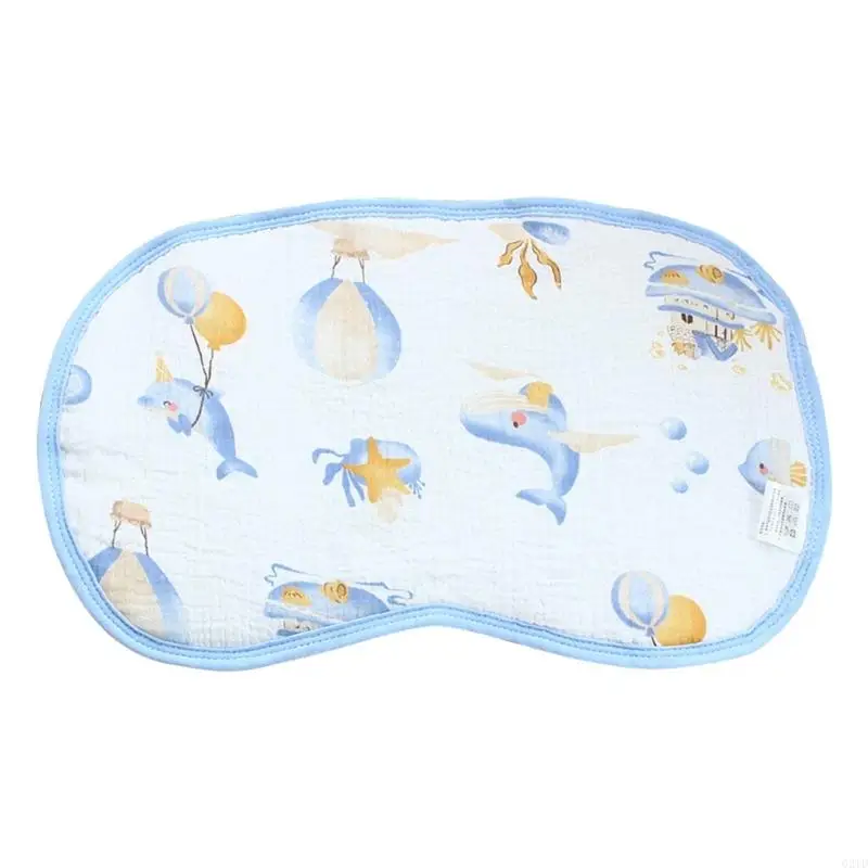 Baby Pillow Newborns Flat Pillows Toddlers Headrest Cushions Breathable Head Supporter for Infants Bed Strollers