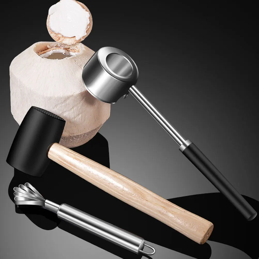 

1 set 1 Set Stainless Steel Coconut Opener Tools Fast Easy Opening Kitchen Gadget Portable Reusable Coconuts Shell Breaker