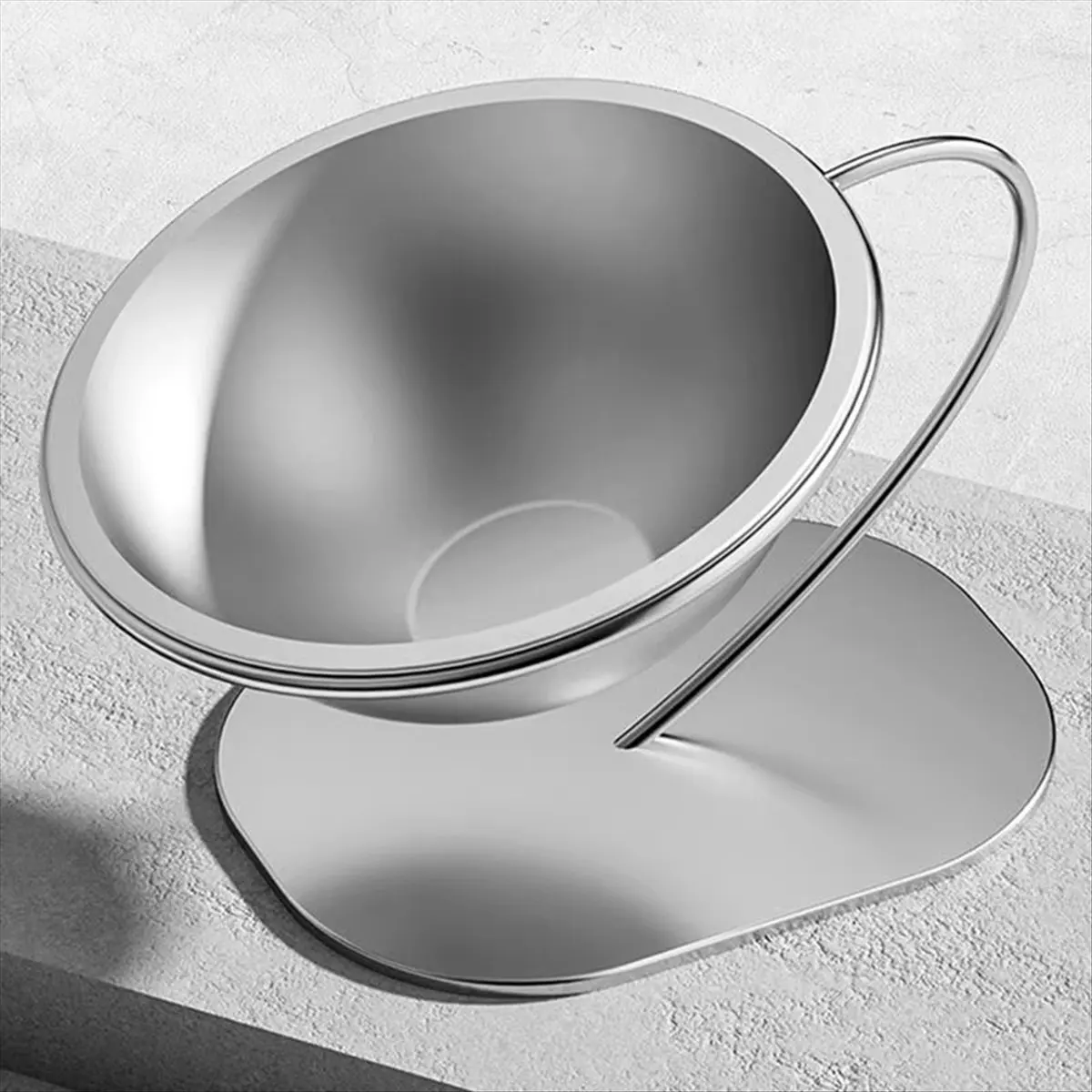 ABZT Raised Cat Dish Stainless Steel Dog Food Container Pet Feeding Accessories Large Lifted Cat Bowl with Stable Base