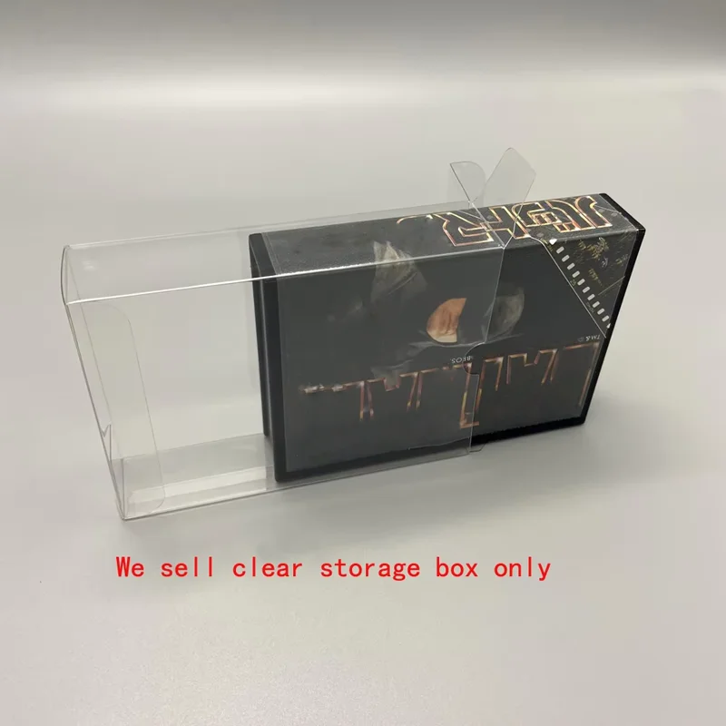 Clear PET transparent box for FC for SUNSOFT Japan version game card collection display storage protective box