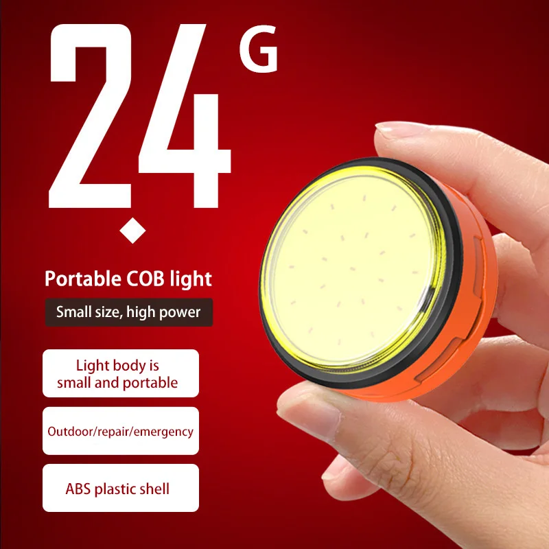 

New Portable COB LED Light Rechatgeable Camping Lamp Mini Ourdoor Home Emergency Flashlights Multiduty Magnetic Working Light