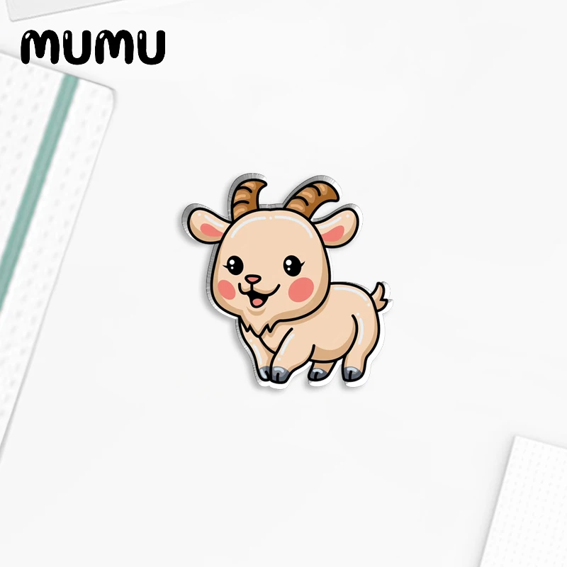 2023 New Cute Baby Goat Lapel Pin Cute Animal Acrylic Brooches Handmade Epoxy Jewelry Shirt Bag Badge