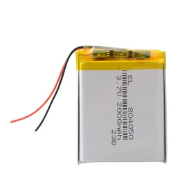 3.7V 2000mAH 804050   Akumulator litowo-jonowy polimerowy