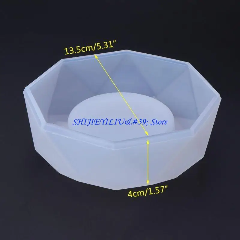 E21F Ashtray Epoxy Resin Mold Plaster Cement Silicone Mold for DIY Art Jewelry Making
