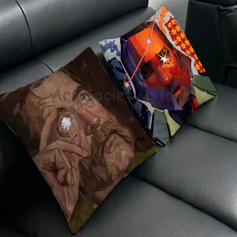 D-Disco Elysium Hot Game Anime Celebrity Merchandise All-Match Printed Pillow Case Sofa Car Office Room Decoration Protector