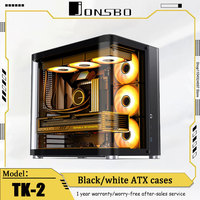 Jonsbo TK-2 Hyperboloid Sea View Room ATX Chassis Aluminum Alloy Shell Supports 360 Water-Cooled Desktop Computer Chassis Black