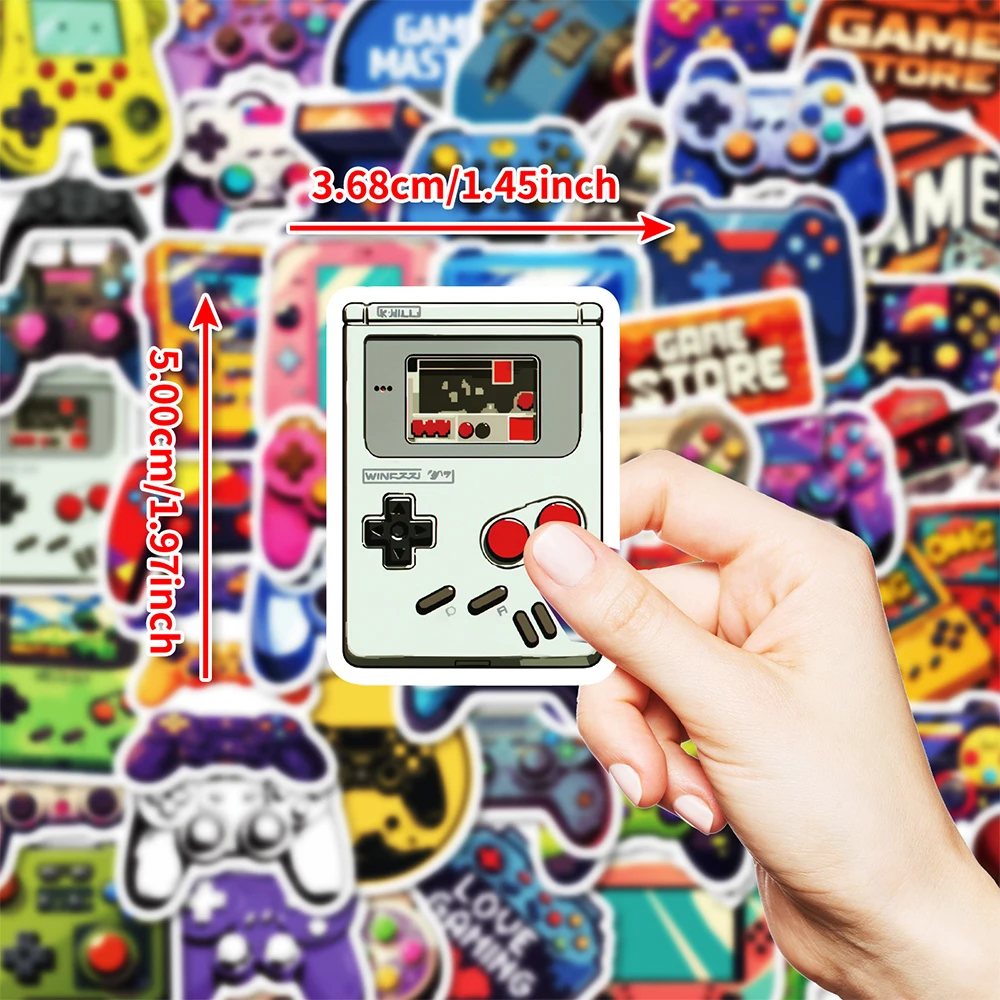 10/30/50pcs GamePad Joystick Cartoon Stickers for Kids Cool Graffiti Decals Toy Stationery Phone Notebook Car Waterproof Sticker