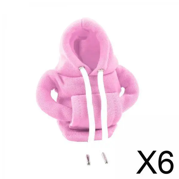 

6xCar Gear Hoodie Cover Shifter Decor Lightweight Auto Gear Handle Cover Pink