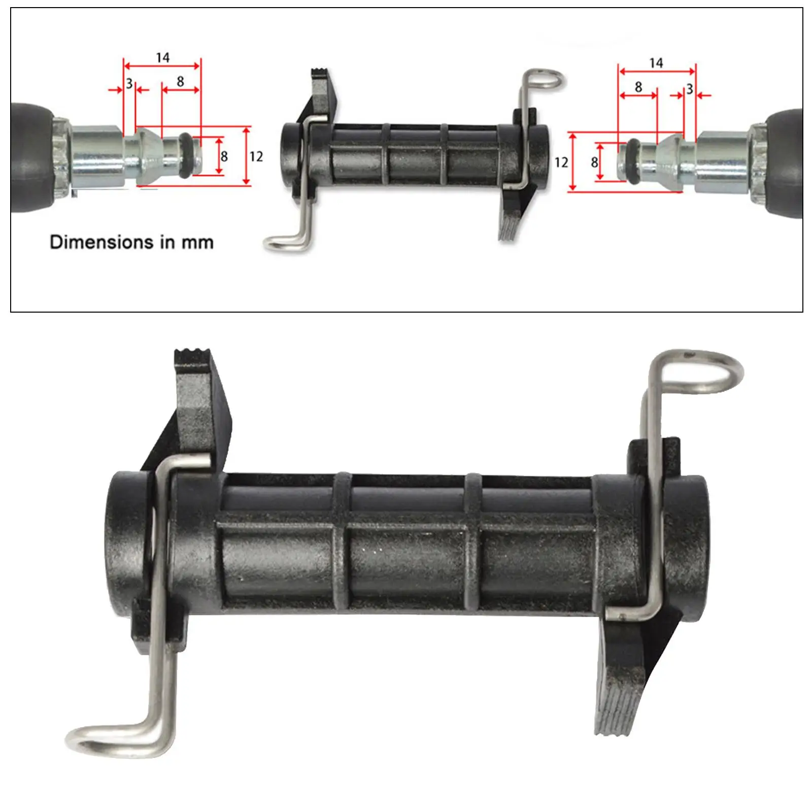 Plastic Extension Pipe Connector Hose Joint for High Pressure Washer Spare Part for Auto Detailing and Outdoor Wash Pump