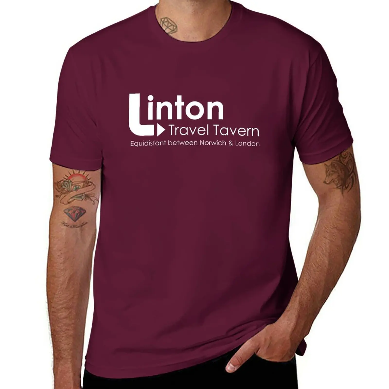 New Linton Travel Tavern T-Shirt shirts graphic tees graphics t shirt new edition t shirt mens graphic t-shirts anime