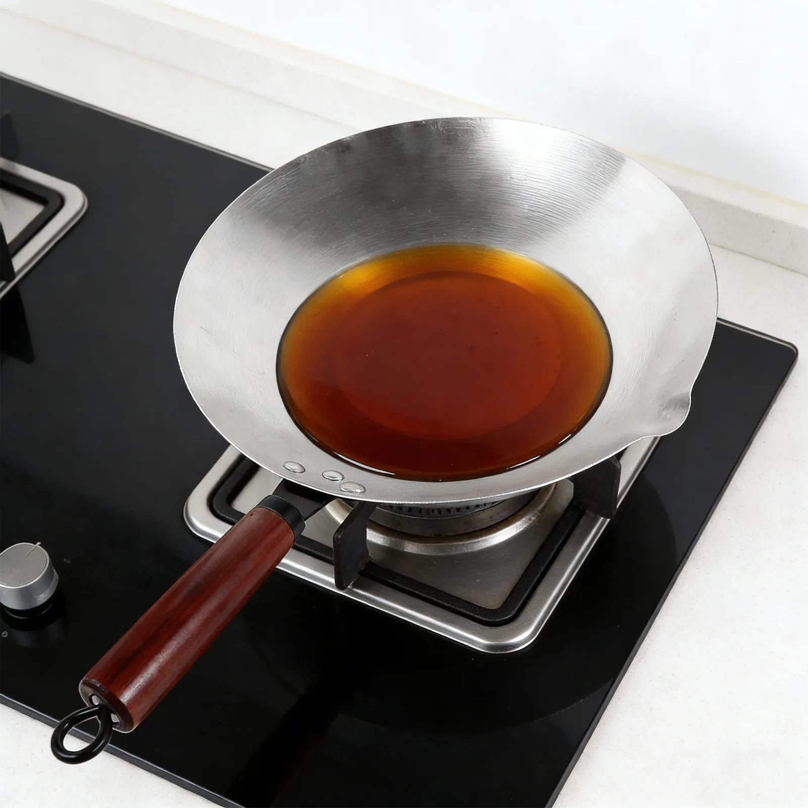 Tanghulu Sugar Melting Pot – Commercial Aluminum Alloy Saucepan with Pour Spout for Candy Making, Fruit Coating & Syrup