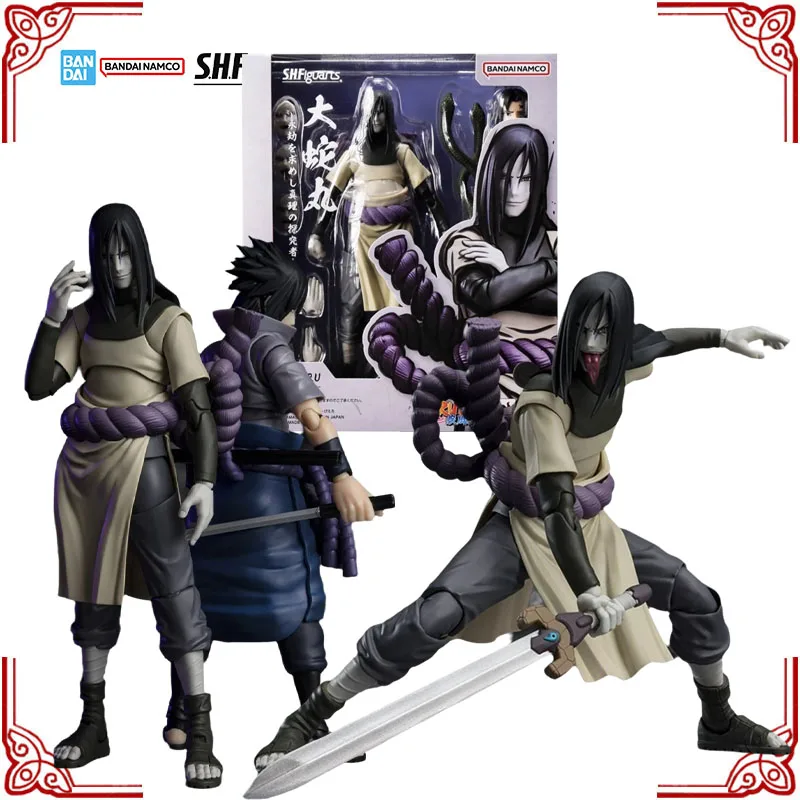 In Stock Genuine Bandai Naruto Model Kit SHF Orochimaru Seeker of Immortality Anime Action Figure Collection Finished Model Toys