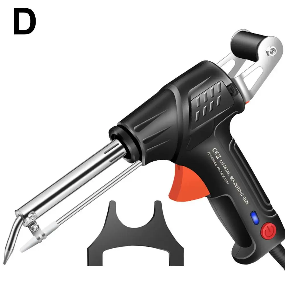 High-end 110V/220V 60W 80W Soldering Gun Adjustable Soldering Feeding Electric Welding Repair Gun Tin Automatic Iron Temper R7Y6