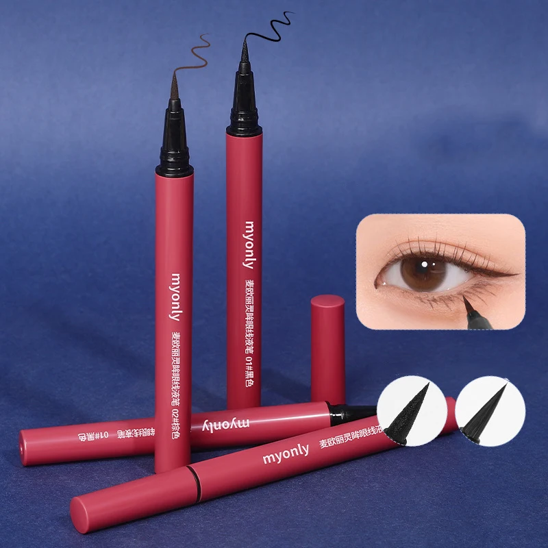 Brown Black Color Eyeliner Waterproof and Sweat-proof Not Easy to Smudge Quickly Dry Eyeliner Liquid Pen Beauty Makeup Tool