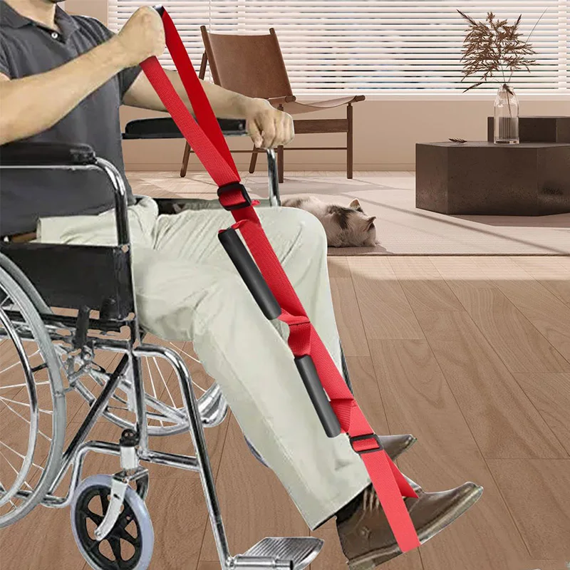 Sollevatore per gambe Anello per piedi Cinghia per gamba Sollevamento del piede in nylon Aiuto per la mobilità per sedia a rotelle Letto per auto Cinghia per sollevatore per gambe Cinghia per sollevamento gambe