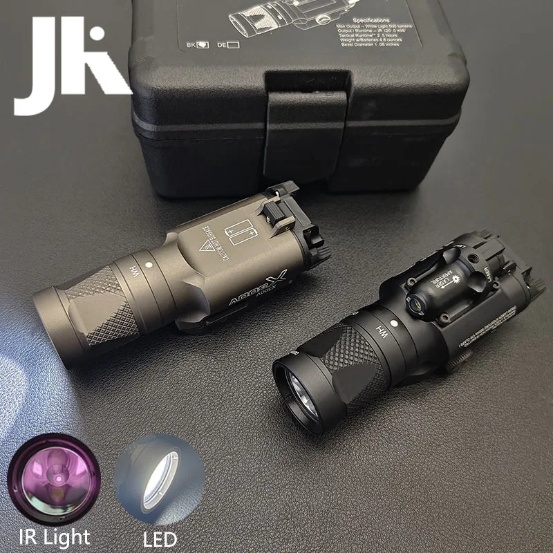 Tactical SF X400V X300V LED IR Flashlight with Red Laser Weapon Scuot Light Constant/Momentary Outdoor Hunting Lighting