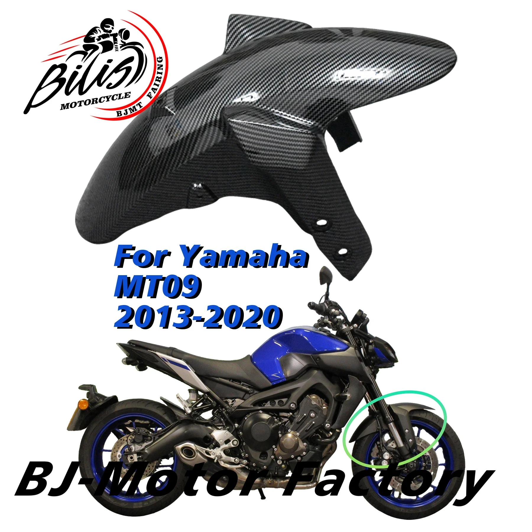 

Motorcycle Adjustable Imitation Carbon Painted look For YAMAHA MT09 2013-2020 Aluminum Alloy Rear Wheel Fender Mudguard