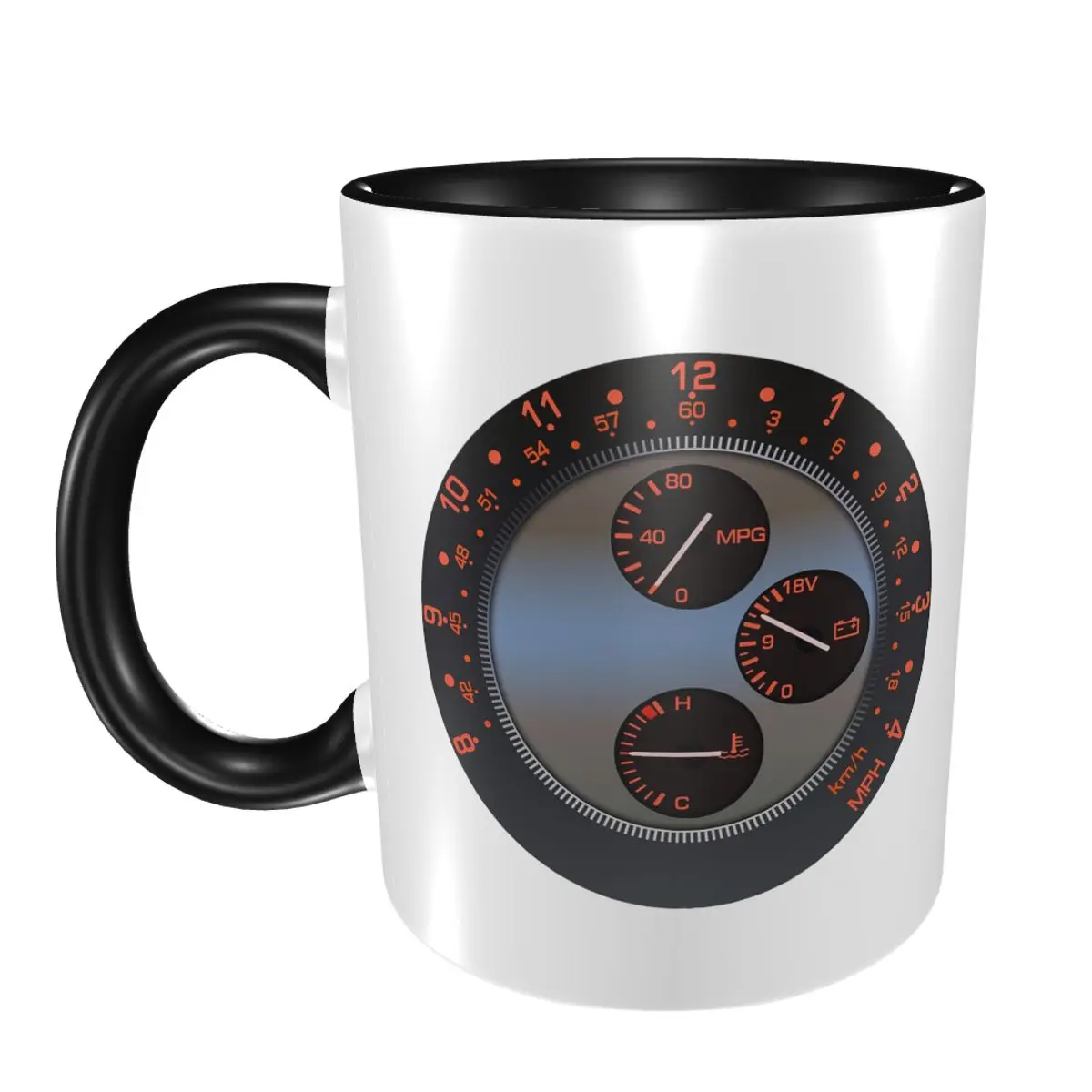 

Кружка с тахометром IS, забавные керамические кофейные чашки, чайные кружки, чашка для молока, посуда для напитков, подарок для друзей