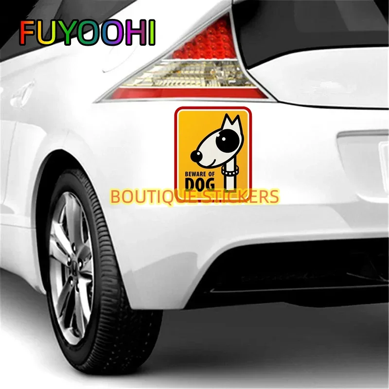 FUYOOHI Boutique Stickers Warning Beware of The Dog Car Sticker PVC Accessories Vinyl Decal