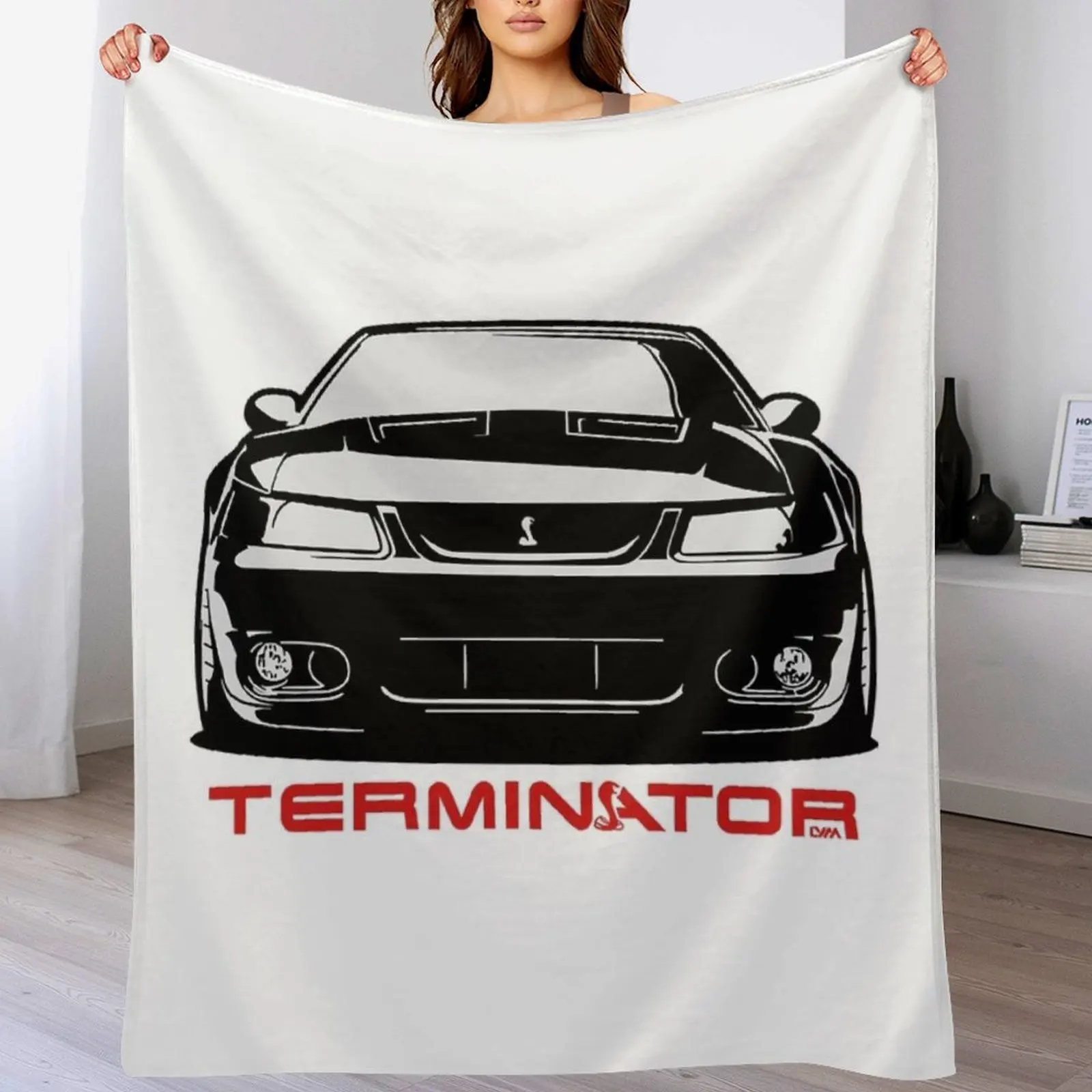 Mustang Cobra Terminator Throw Blanket wednesday Beach Thins Blankets