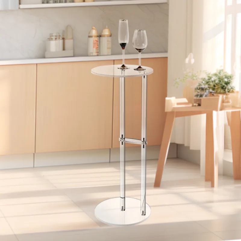 

Transparent coffee table simple creative stylish corner several modern small round tables small space decorative tables