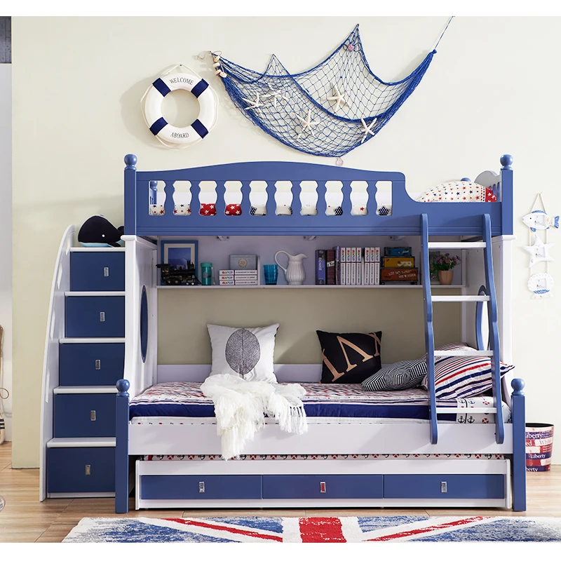 Bunk Bed Factory Price Wooden Child Bedroom Furniture  Children Bed Kids Bunk Beds with Slides