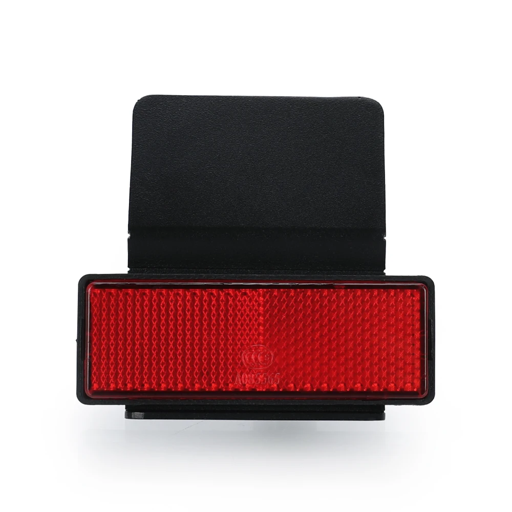 NEW Universal Motorcycle License Plate Holder Parts Extend Tail Reflector Quad Red Rectangle Reflective Plate Warning Reflector