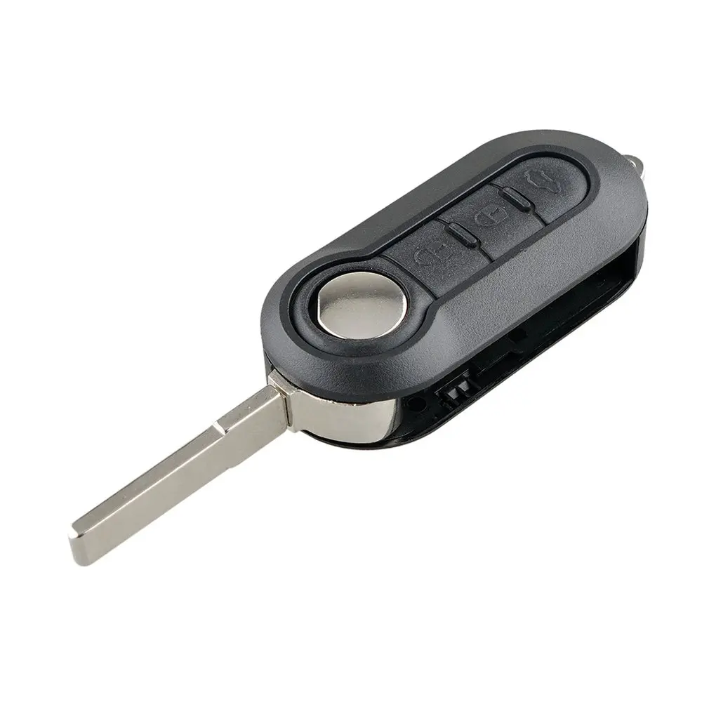 

3 Button Car Folding Key Case Mini Car Key Protective Shell Flip Remote Key Light For Car Accessories for Fiat Dropshipping