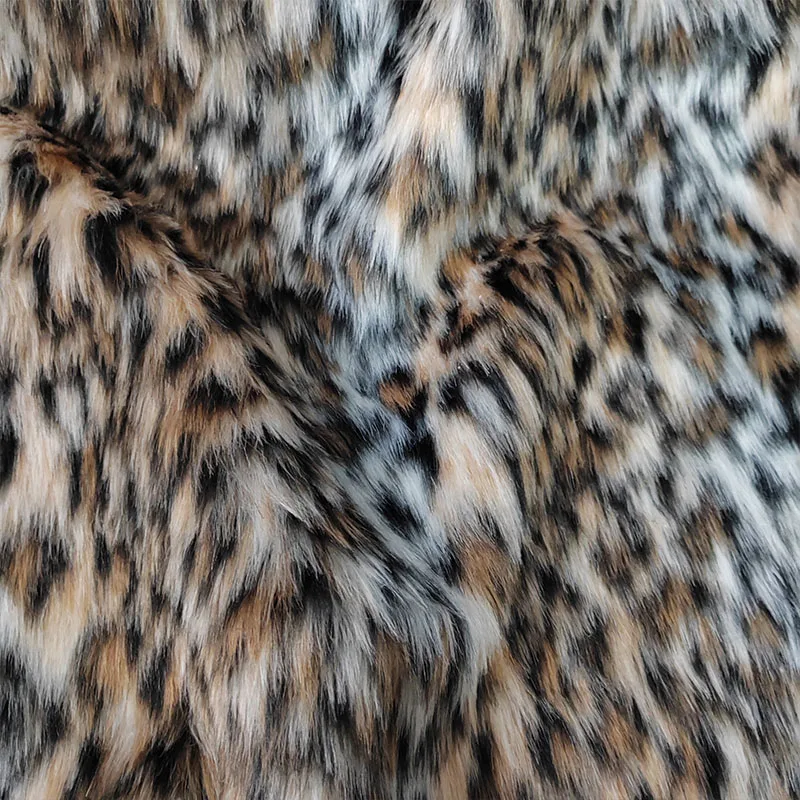 Good Hair 2cm Leopard Tiger Pattern Faux Fur Fabric Plush Artificial Wool Fabric Sewing Material Diy Clothing Accessories