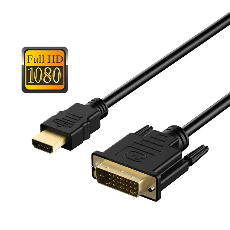 

DVI To HDTV Cable HD To DVI Compatible Cable 1.5M 3M 1080P 3D DVI D 24 1 Pin Adapter Cables For TV BOX DVD PC Projector