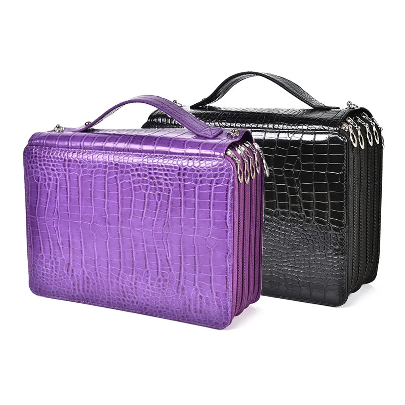 252 Hole PU Pencil Case 5 Layers Large Capacity Art Painting Drawing Pen Cosmetic Storage Bag Organizer Handbag Stationery Box