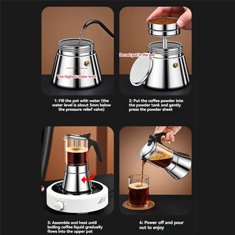 A69m-válvula dupla moka pote 160ml portátil fermentação fria válvula dupla moka pote de extração de café expresso máquina de café expresso