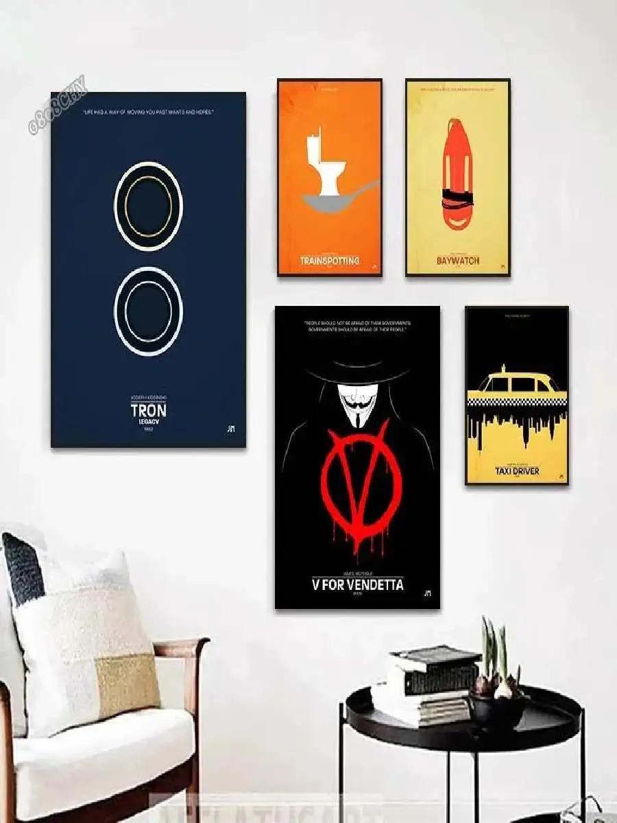 Vintage Minimalist Pulp Fiction  Arrival Movie Canvas Posters  Modern Living Room Wall Art Decor