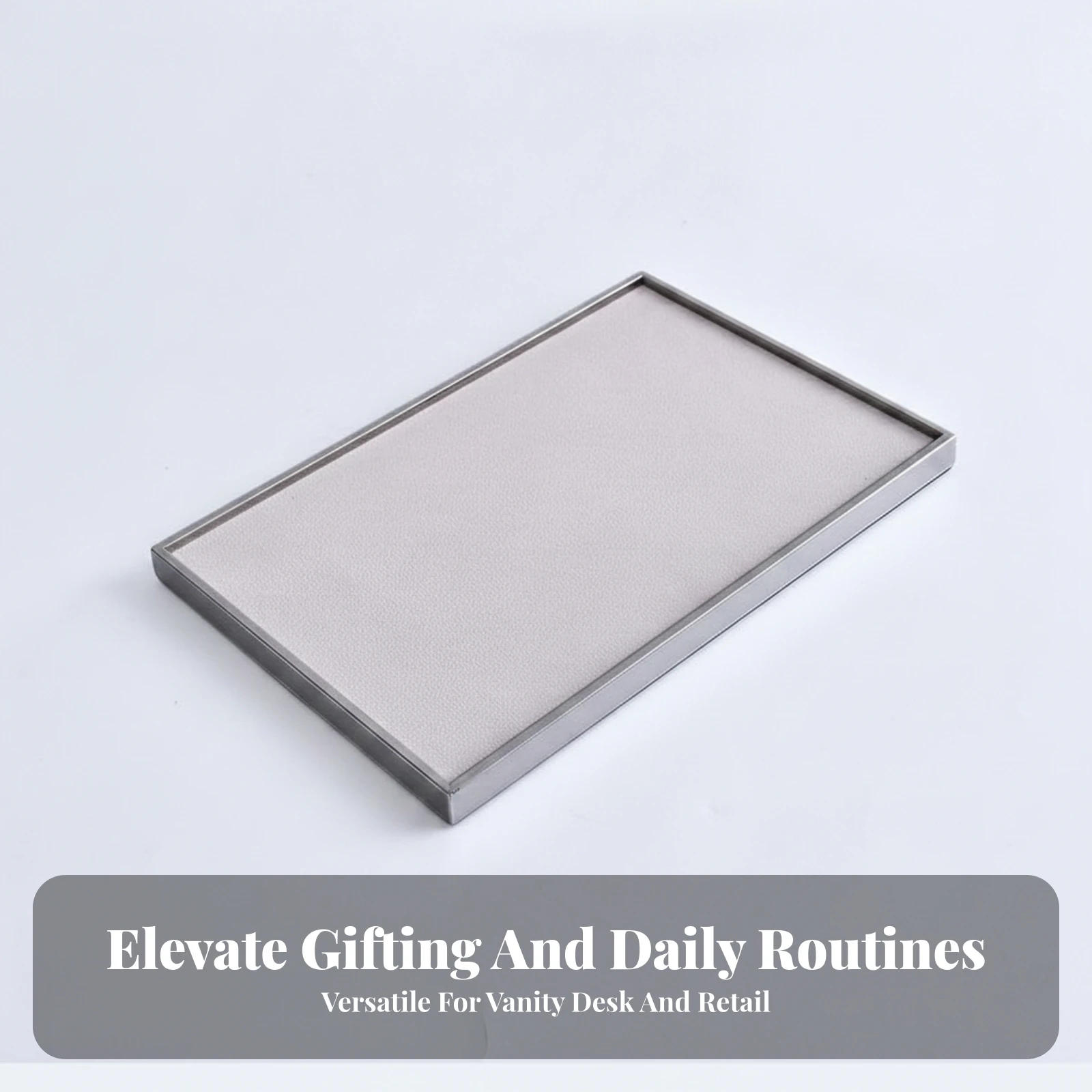Jewelry Display Tray Rectangular Jewelry Organizer Tray Elegant Soft for Countertop, Boutique