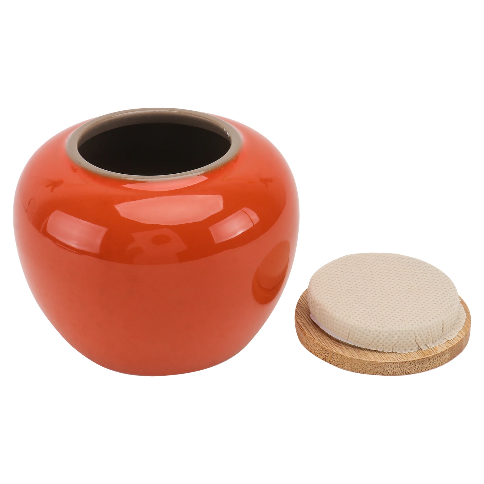 

Mini Retro Tea Container Vintage Storage Jar Ceramic Sealed Canister Bamboo Lid Dry Food Holder High Quality Simple