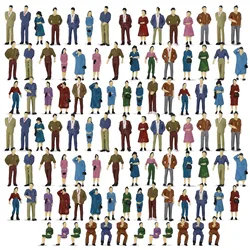 Model Railway O Scale Model Figures 1:50 Figures Standing Seated Passenegers 13 Different Poses 50pcs/100pcs/200pcs P50