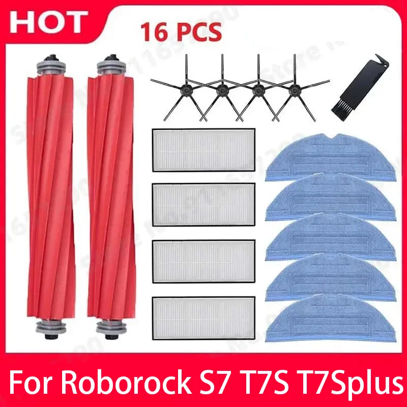 Roborock S7 S70 S7Max T7S Plus Main Brush HEPA Filter Mop Pad Spare Parts Vacuum Cleaner Accessories