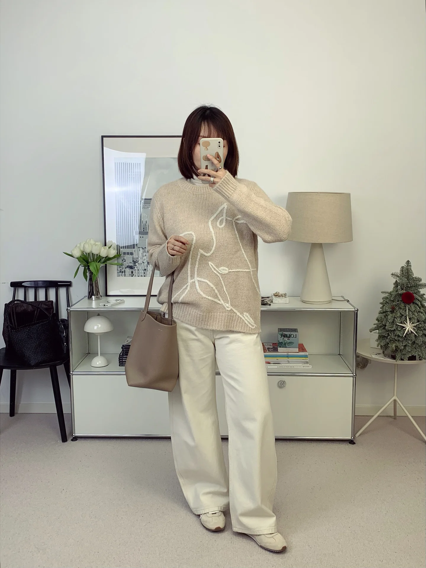 

Вязаный свитер с вышивкой и круглым вырезом, повседневный, свободного кроя, женский, весна-лето, новинка, мягкий топ из смесовой шерсти с длинными рукавами