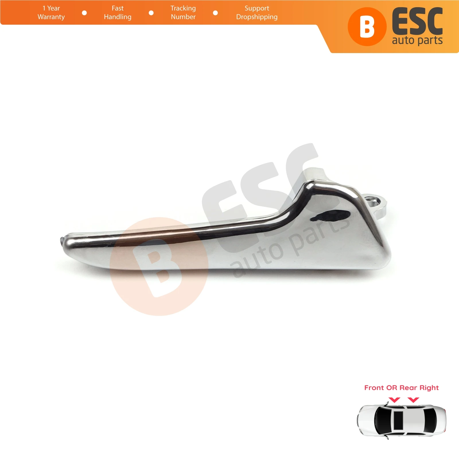 EDP1265-2 Front or Rear Right Inside Interior Door Pull Handle Opener for Mercedes A Class W169 B W245 2004-2012 A1697600408