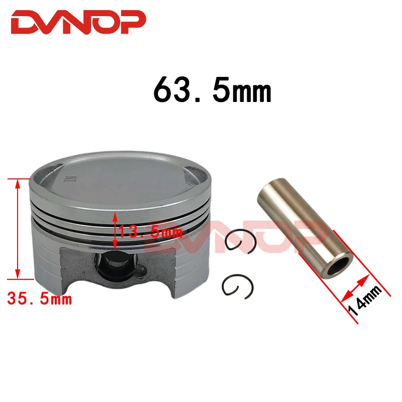 63.5mm Motorcycle Piston Cylinder Kit Aluminum Fit for Honda XR150 CBF150 Upgrade 185cc