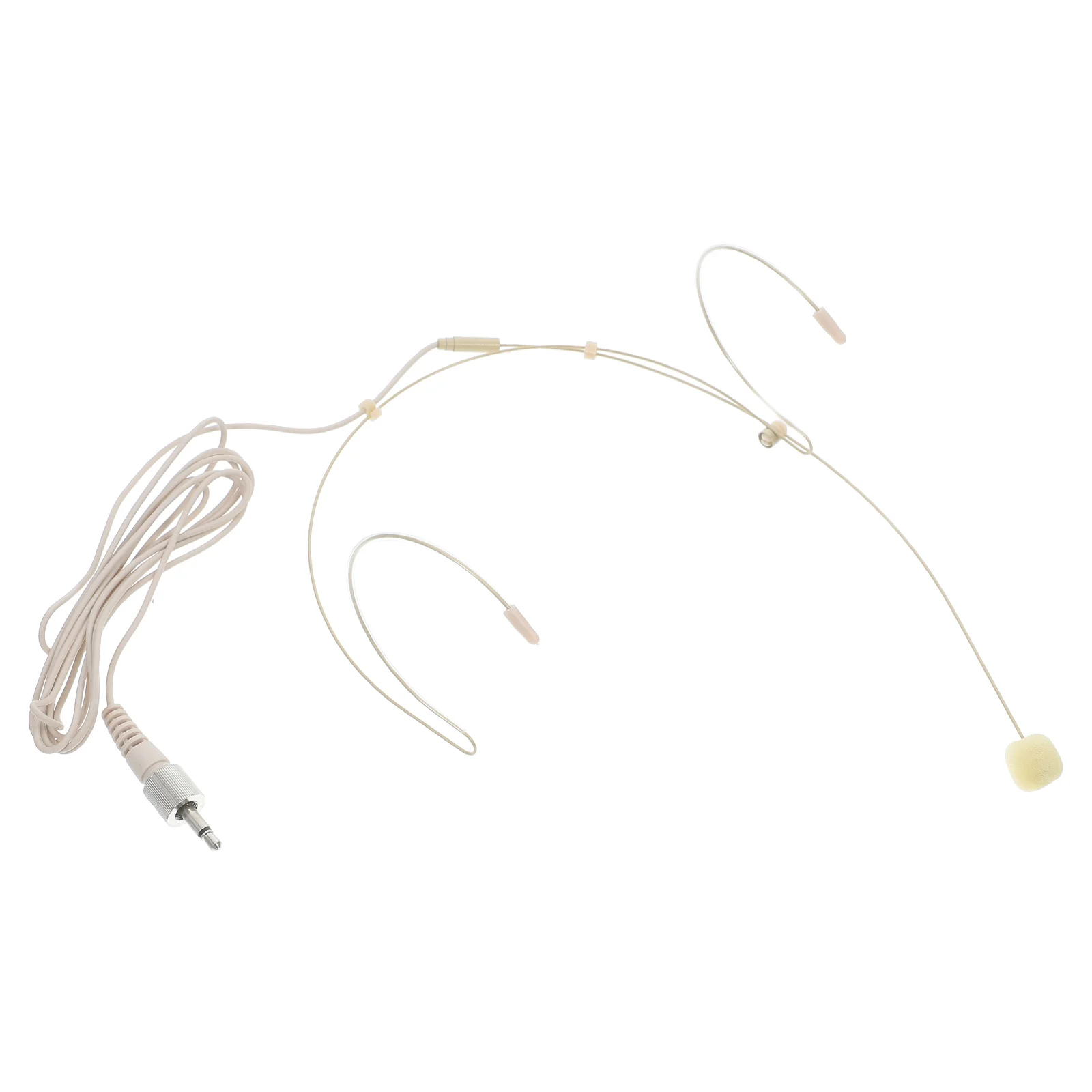 

Headwear Wired Headset Microphone Vocal Condenser Mic Voice Amplifier Speaker Mic for Singing Teaching Lectures - Nut (Beige)