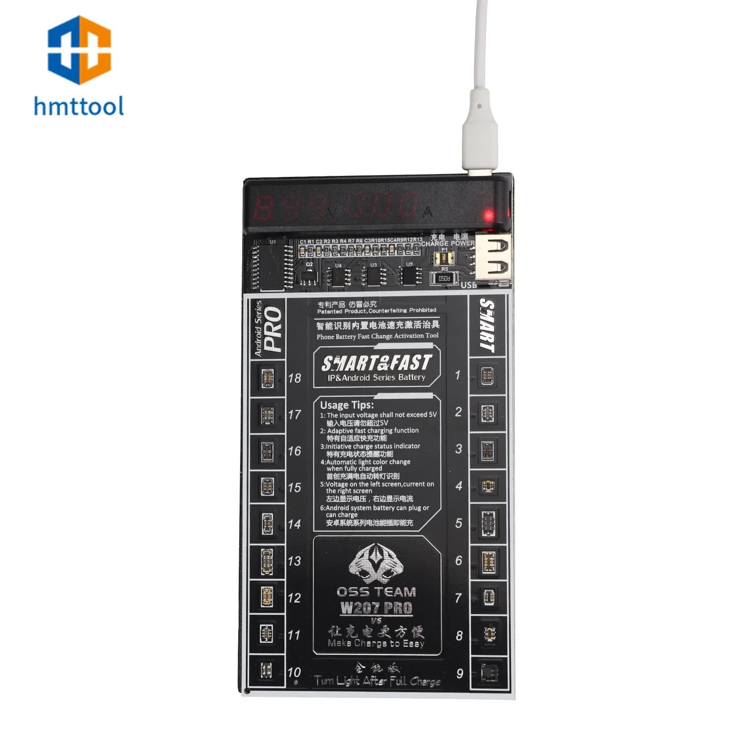 Imagem -02 - Pro Bateria do Telefone Inteligente Carregamento Rápido e Ativado em Ferramenta para Android Universal Huawei Samsung W207