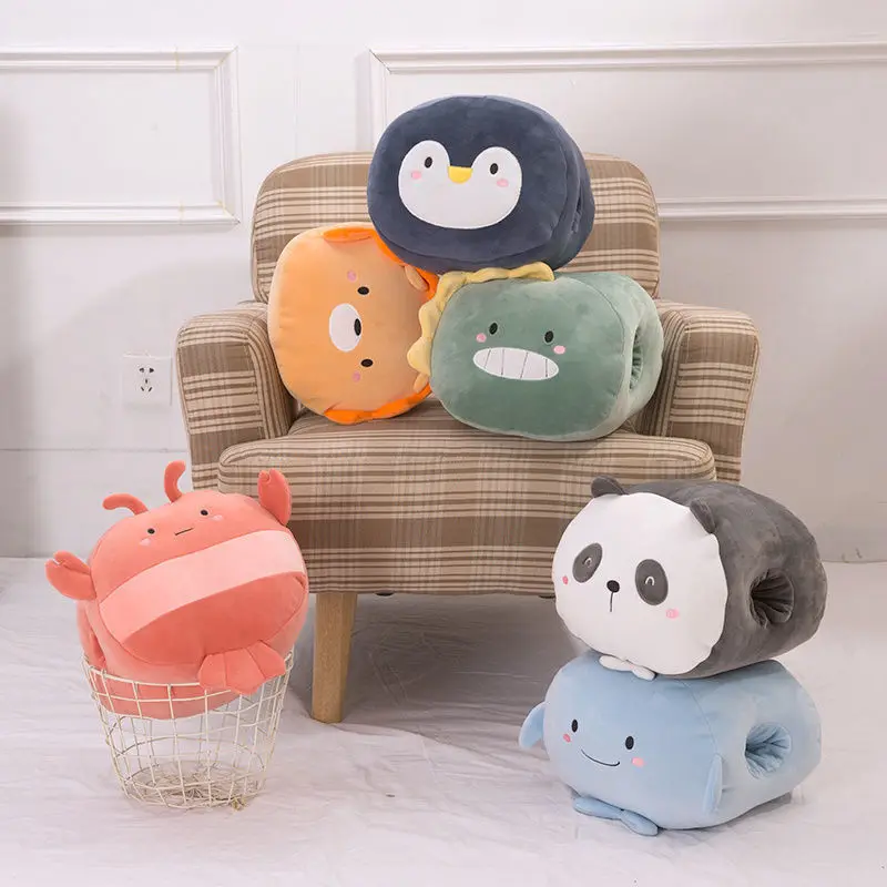 Cartoon Warm Hands Cover Pillow Winter Warm Pillow Surprise Girl Student Gift