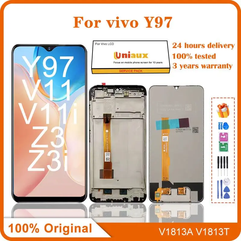 

6.3" Original LCD For VIVO Y97 Y97A V11 V11i Display Touch Screen With Frame Assembly Replacement For V1813A V1813T 100% Tested