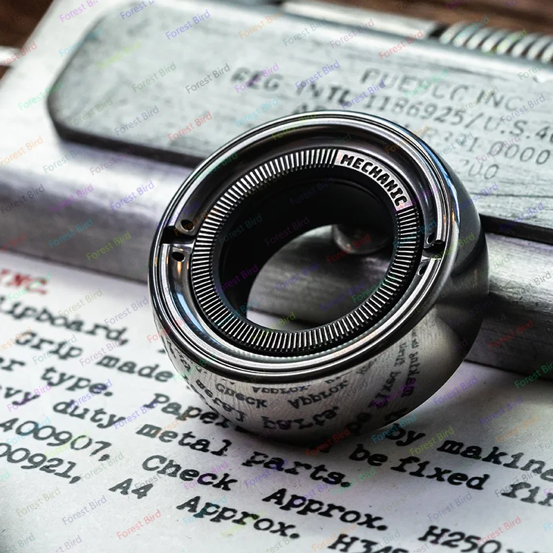 LAUTIE Mechanic C Pro Paragraph Finger Ring Copper Zirconium Fingertip Gyroscope Ratchet Magnetic Toys Decompression EDC