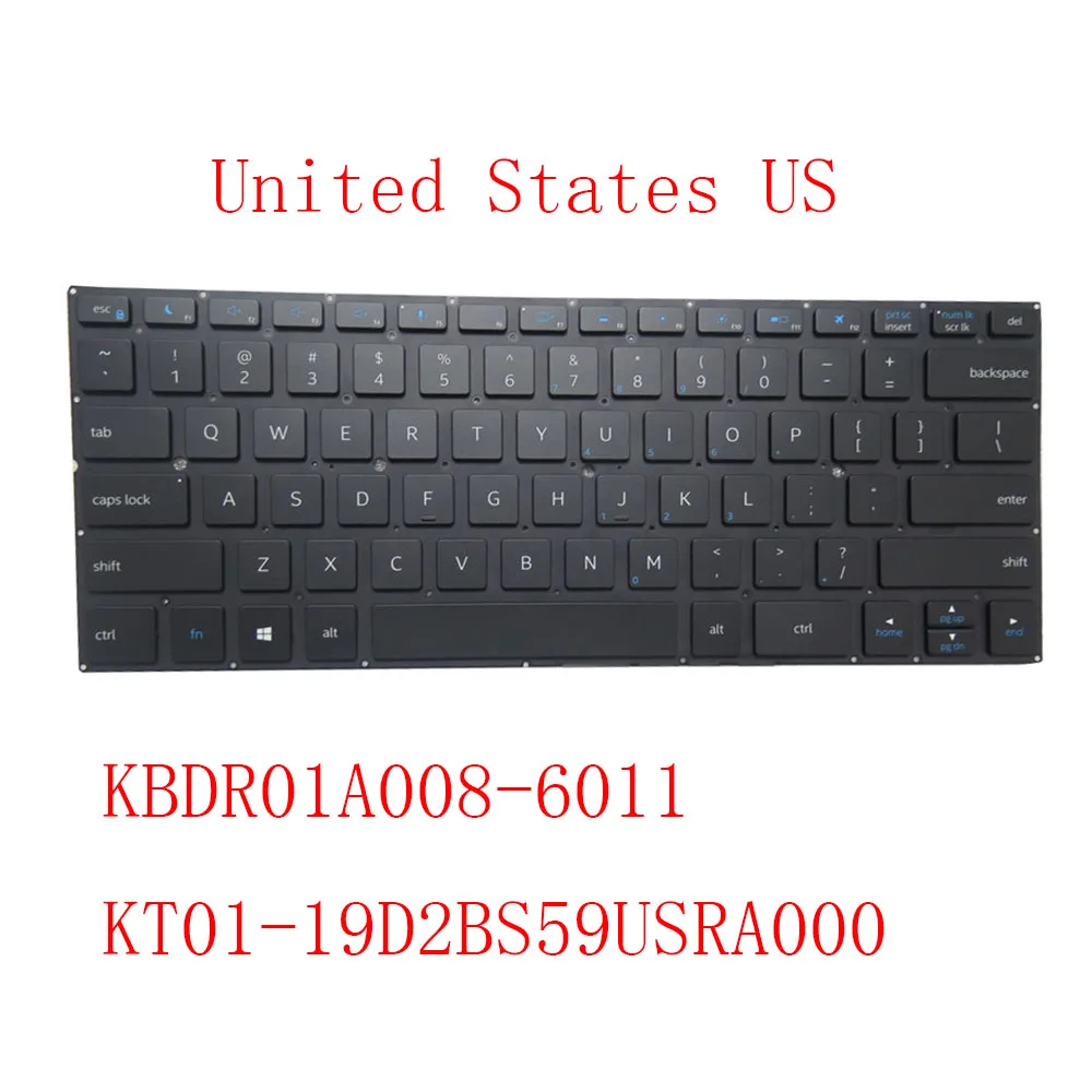 

Laptop keyboard For Intel KBDR01A008-6011 KT01-19D2BS59USRA000 Black Without Frame United States US With Backlit