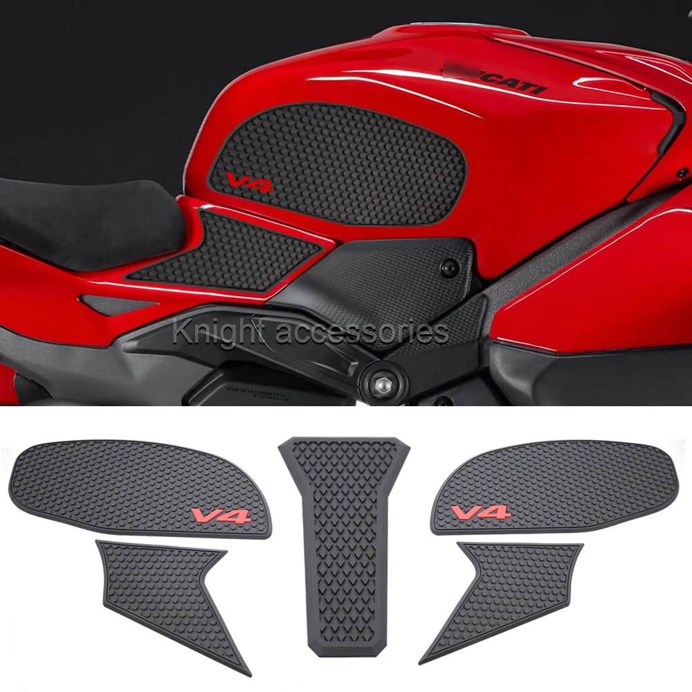 For Ducati Fuel Tank Grip Pads Knee Traction V4 Panigale V4S Streetfighter V4 S 2025 Anti-slip Fuel Tank Sticker