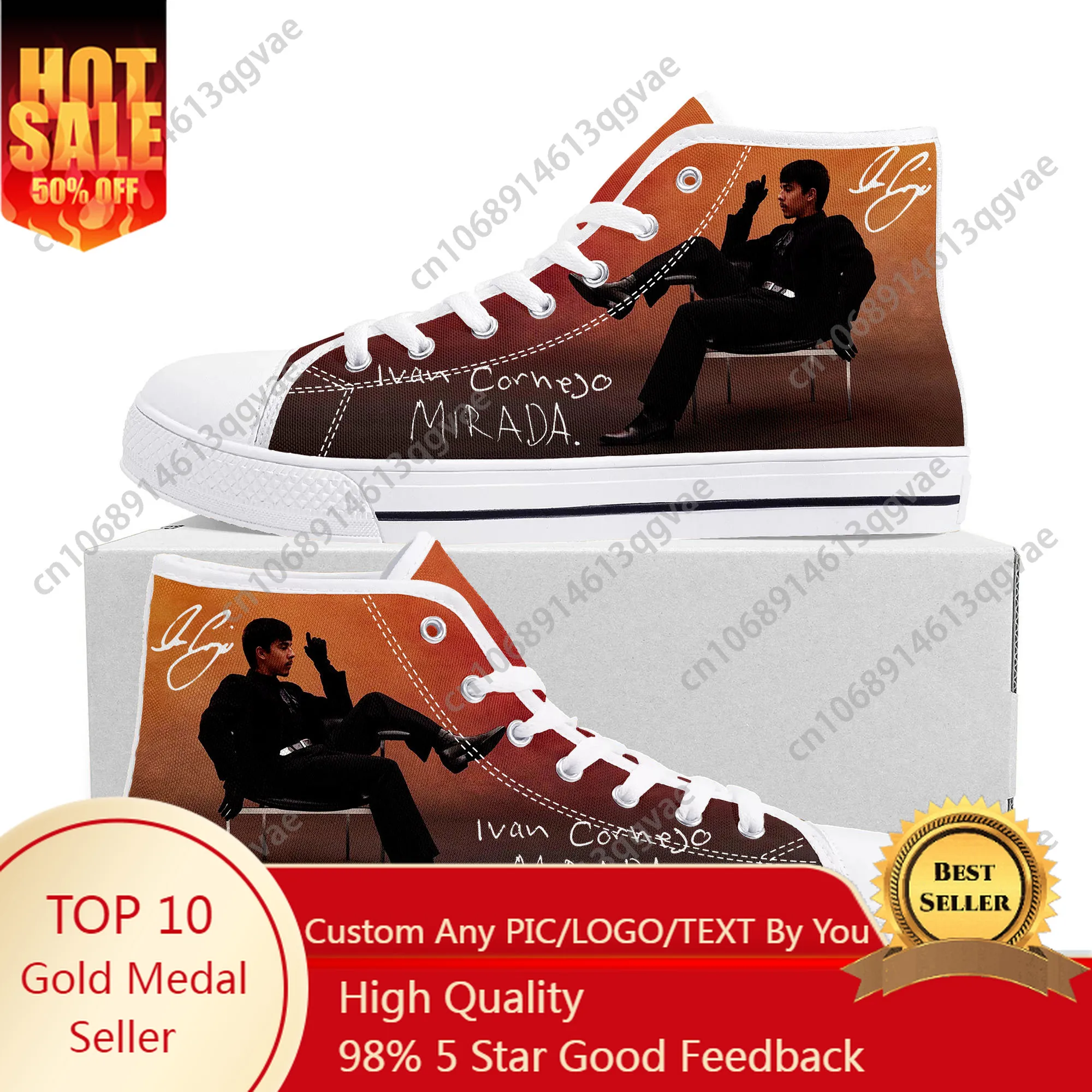 

Ivan Cornejo High Top High Quality Sneakers Mens Womens Teenager Canvas Sneaker Custom Made Couple Shoes