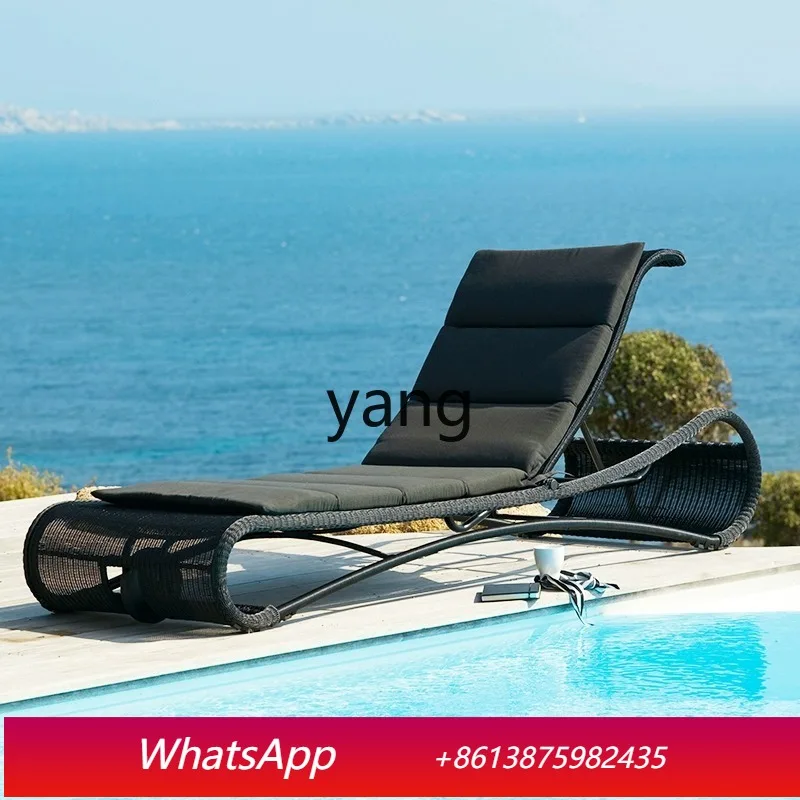 

LTT Outdoor Rattan Woven Recliner Chair Courtyard Balcony Leisure Beach Chair Swimming Pool Hot Spring Spa Club